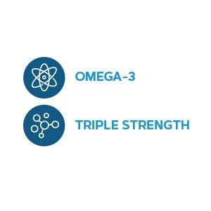 GNC Triple Strength Fish Oil Omega 3 Supplement, 1000mg EPA and DHA, Supports Heart, Brain, Skin, Eye and Joint Health, 60 Softgels - Medaid International