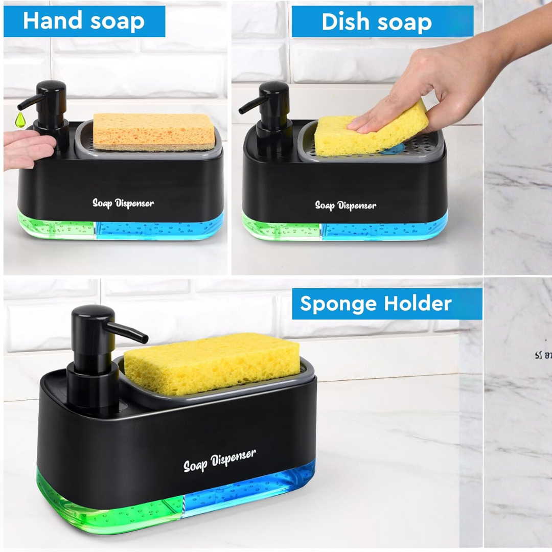 3 in 1 Smart Soap Dispenser - Automatic liquid dispenser for kitchen sink - Medaid International