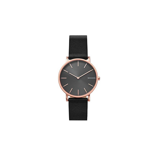 Skagen Leather Only Time Hagen Slim Round Watch For Men - Medaid International