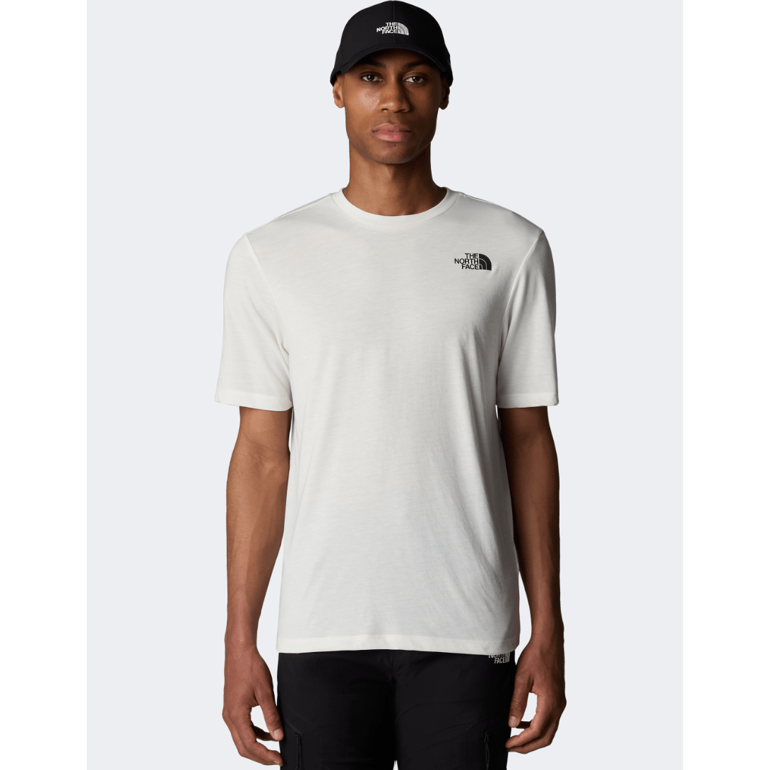 The North Face Foundation Mountains Faces Men Lifestyle T-Shirt White Dune - Medaid International