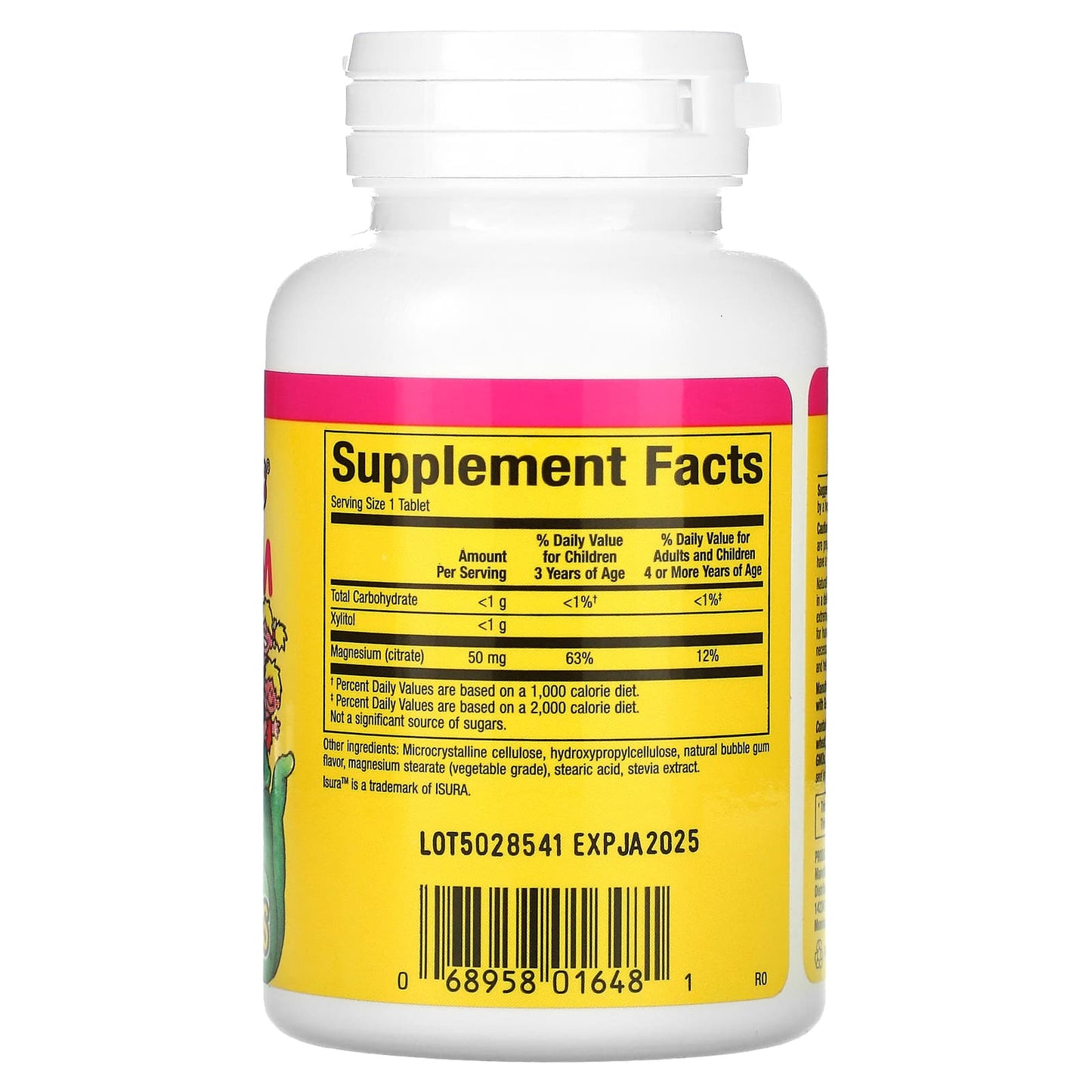 Natural Factors, Big Friends, Magnesium Citrate, Bubble Gum, 50 mg, 60 Chewable Tablets - Medaid International