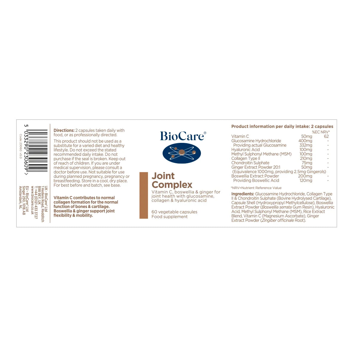 BioCare - Joint Complex 60 Capsules - Medaid International