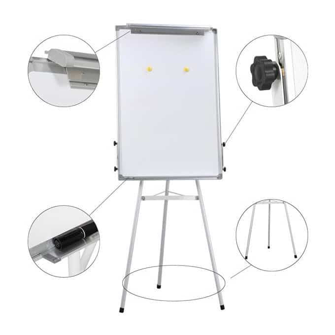 Tripod Adjustable Magnetic Whiteboard - Medaid