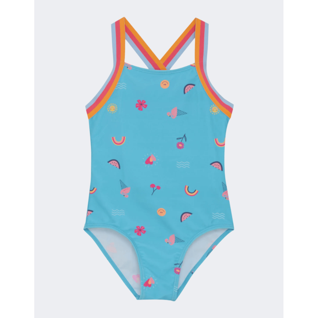 Color Kids Swimsuit Girls Beach Monokini Blue - Medaid International