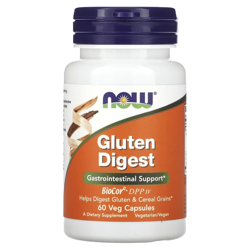 NOW Foods, Gluten Digest, 60 Veg Capsules - Medaid International