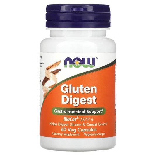 NOW Foods, Gluten Digest, 60 Veg Capsules - Medaid International