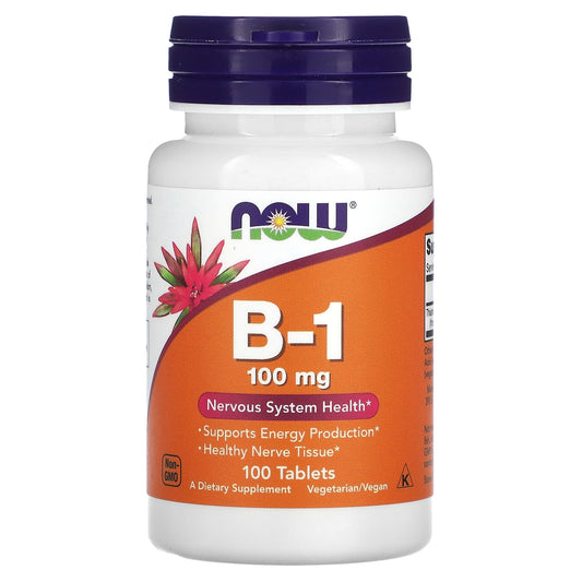 NOW Foods, B-1, 100 mg, 100 Tablets - Medaid International