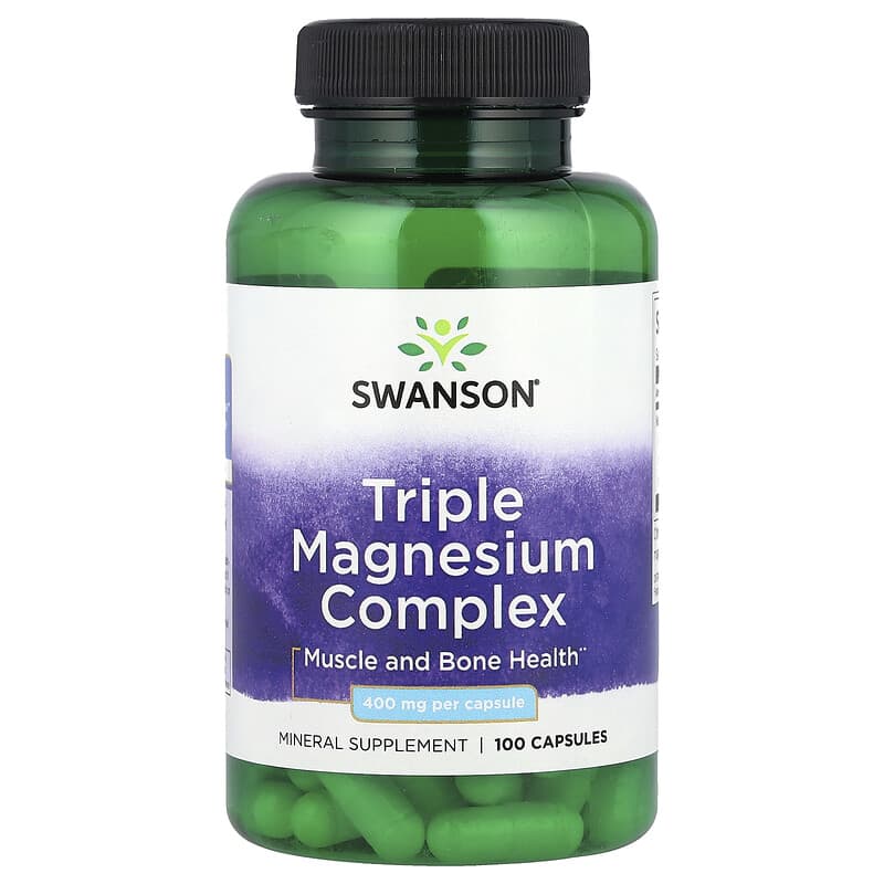 Swanson, Triple Magnesium Complex, 400 mg, 100 Capsules - Medaid International