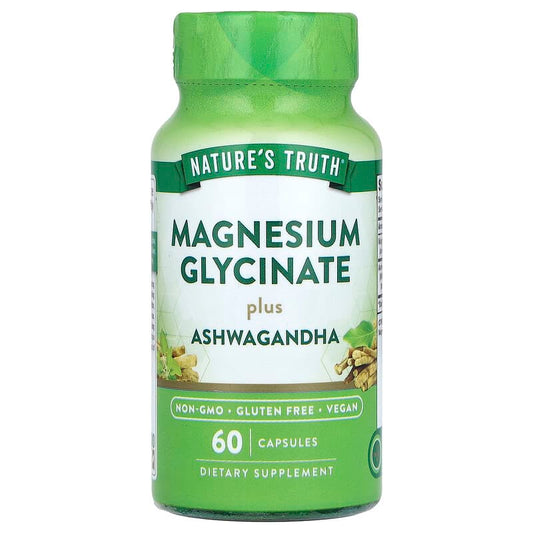 Nature's Truth, Magnesium Glycinate Plus Ashwagandha, 60 Capsules - Medaid International
