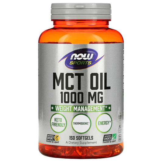 NOW Foods, Sports, MCT Oil, 1,000 mg, 150 Softgels - Medaid International