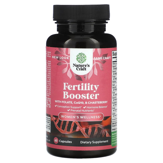 Nature's Craft, Women's Wellness, Fertility Booster with Folate, CoQ10, & Chasteberry, 60 Capsules - Medaid International