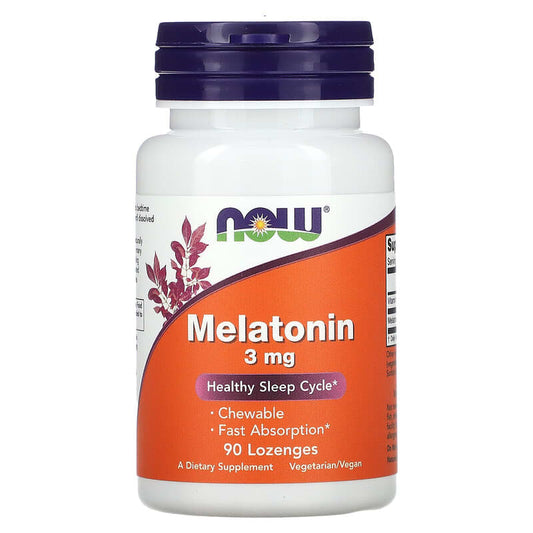 NOW Foods, Melatonin, 3 mg, 90 Lozenges - Medaid International
