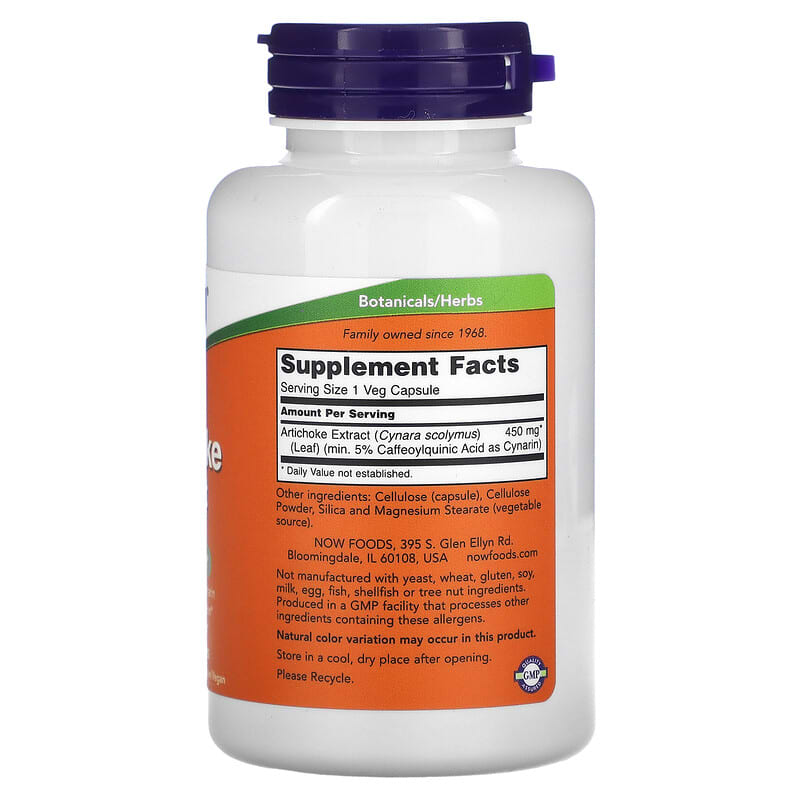 NOW Foods, Artichoke Extract, 450 mg, 90 Veg Capsules - Medaid International
