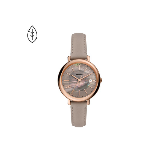 Fossil Jacqueline Solar-Powered Grey Eco Leather Watch - Medaid International