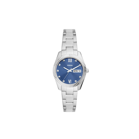 Fossil Scarlette Three-Hand Day-Date Stainless Steel Watch - Medaid International