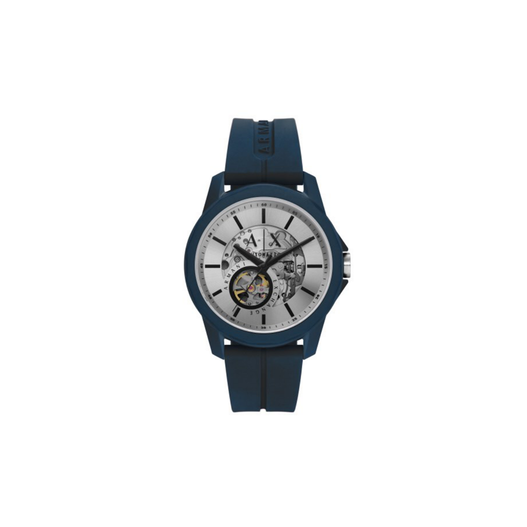Armani Exchange Automatic Blue Silicone Watch - Medaid