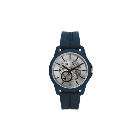 Armani Exchange Automatic Blue Silicone Watch - Medaid