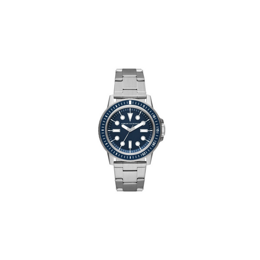 Armani Exchange Stainless Steel Blue Dial Watch - Medaid