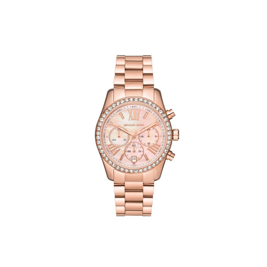 Michael Kors Lexington Lux Chronograph Rose Gold-Tone Watch - Medaid International