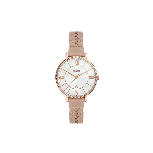 Fossil Jacqueline Three-Hand Date Latte Eco Leather Watch - Medaid International
