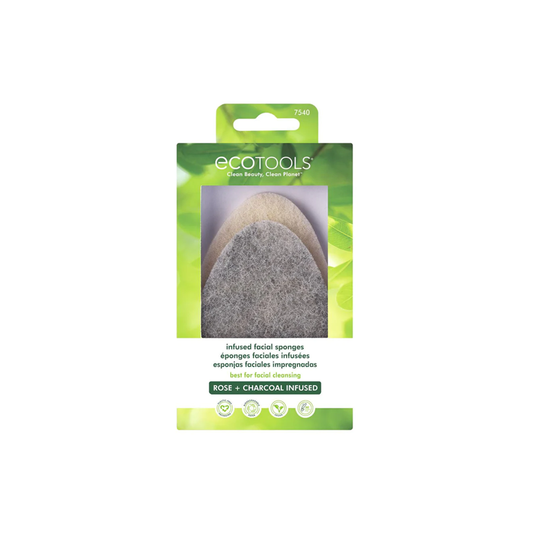 Eco Tools Bath Facial Sponges Characoal and Rose - Medaid