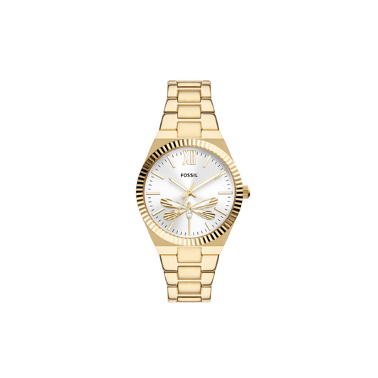 Fossil Scarlette Three-Hand Gold-Tone Stainless Steel Watch - Medaid International