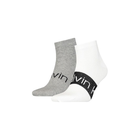 Calvin Klein 2 Pack Sneaker Logo Ribbon White Socks - Medaid International