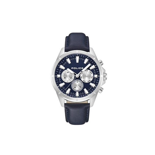 Police Malawi Stainless Steel Leather Watch PEWJF0005803 - Medaid