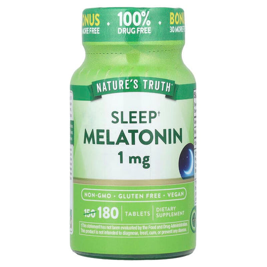 Nature's Truth, Sleep Melatonin, 1 mg, 180 Tablets - Medaid International