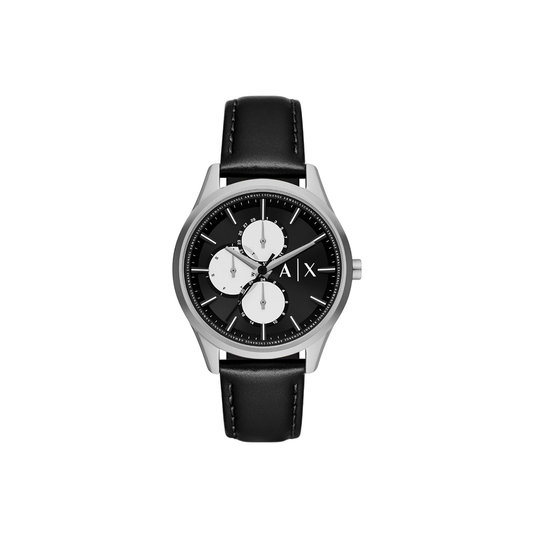 Armani Exchange Black Leather Watch - Medaid