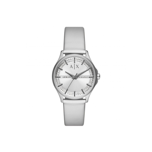 Armani Exchange Silver Leather Watch - Medaid