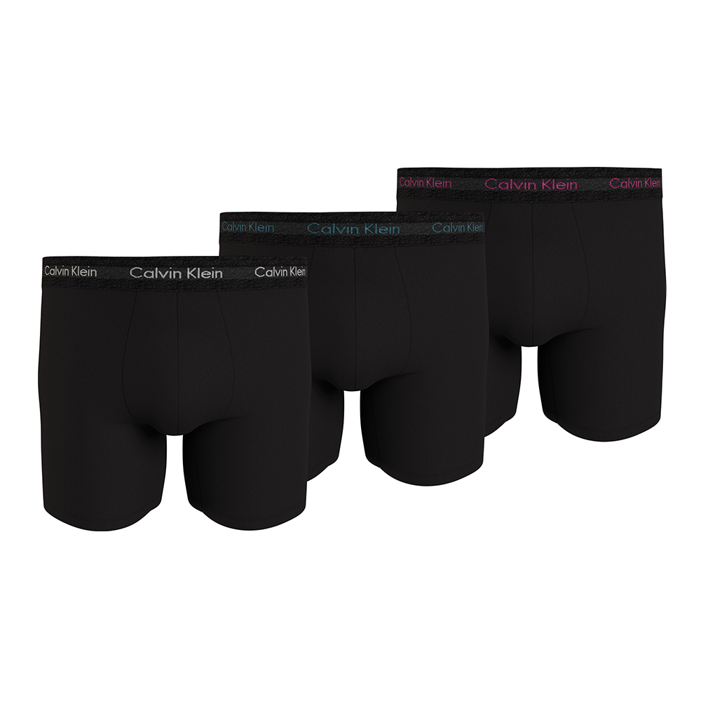 Calvin Klein Cotton Stretch 3-Pack Boxer Brief Grey/Berry/Blue Logo - Medaid International