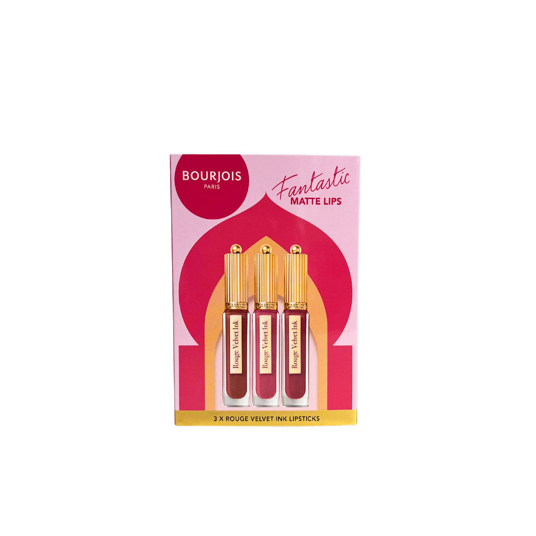 Bourjois Fantastic Matte Lips, 3 Rouge Velvet Ink Lipsticks - Medaid