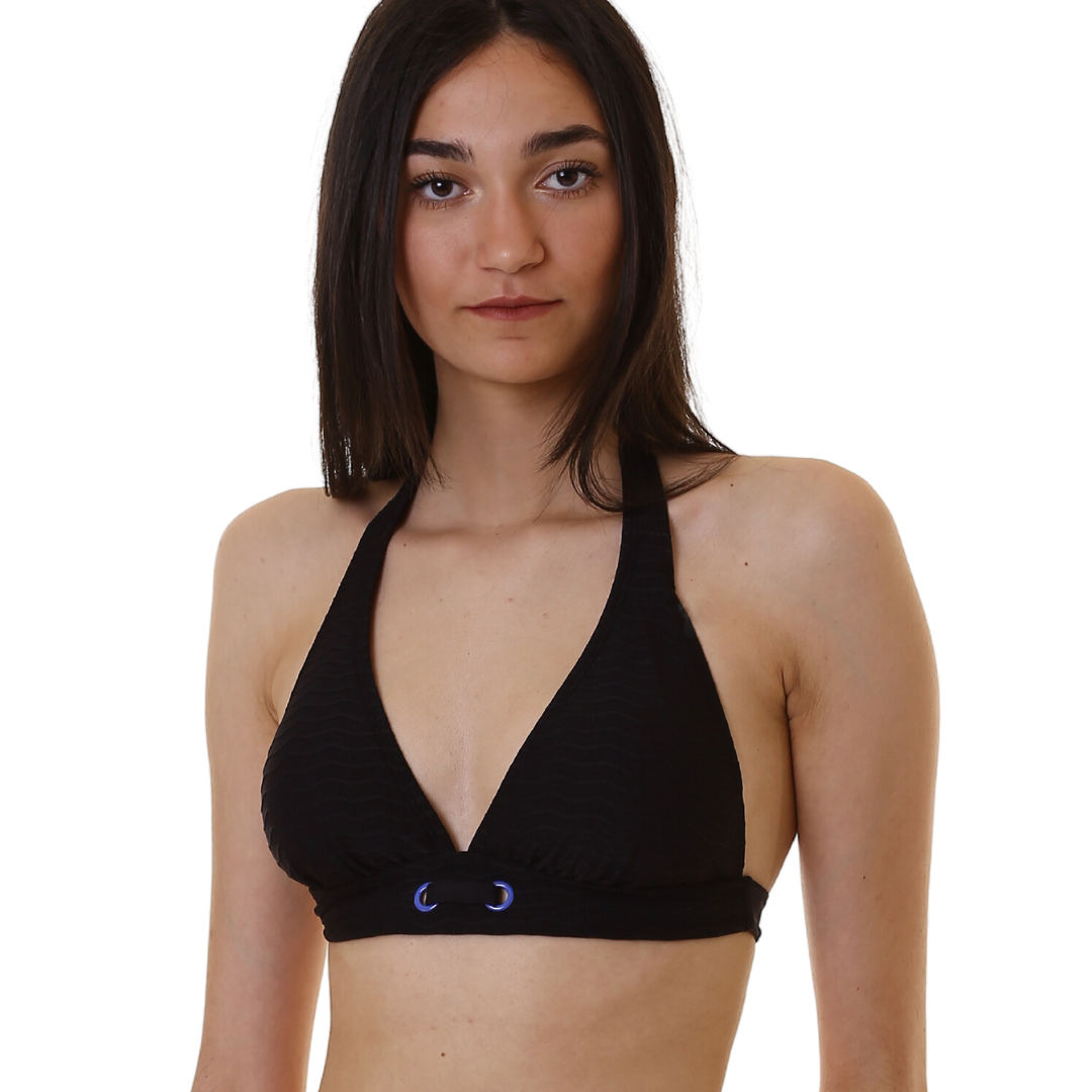Cherry Beach Swim Halter Black - Medaid International