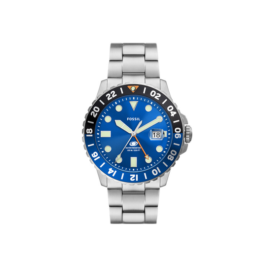 Fossil Blue GMT Stainless Steel Watch - Medaid International