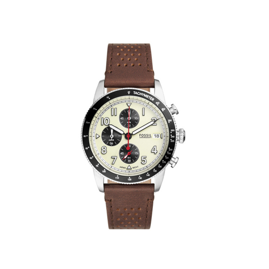 Fossil Sport Tourer Chronograph Brown Leather Watch - Medaid International