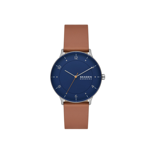 Skagen Riis Three-Hand Brown Leather Watch - Medaid International