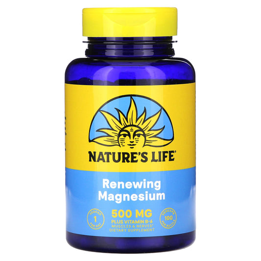 Nature's Life, Renewing Magnesium, 500 mg, 100 Vegcaps - Medaid International