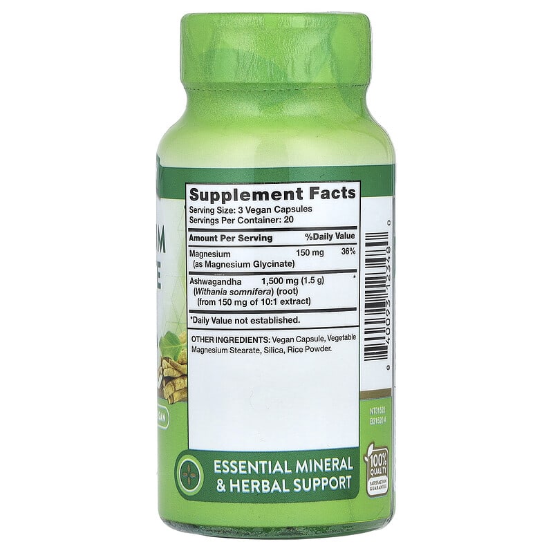 Nature's Truth, Magnesium Glycinate Plus Ashwagandha, 60 Capsules - Medaid International