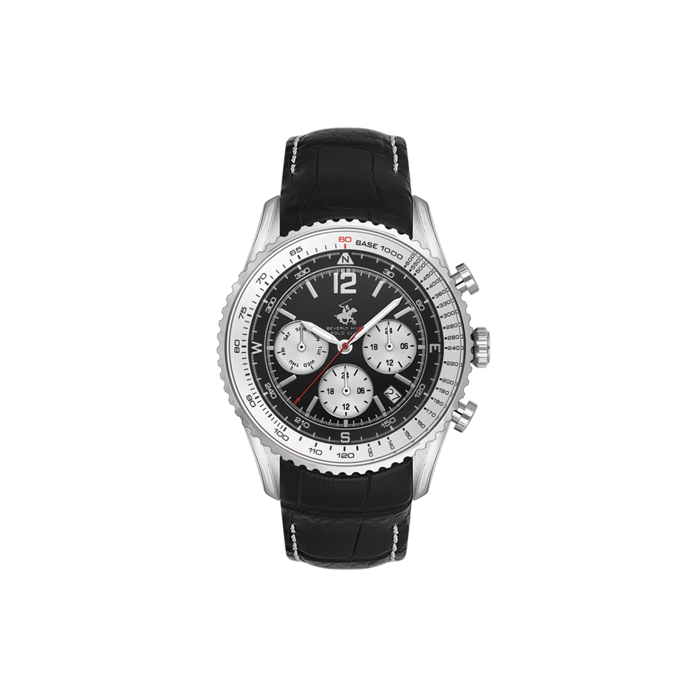 Beverly Hills Leather Black Watch For Him BP3723X.351 - Medaid International