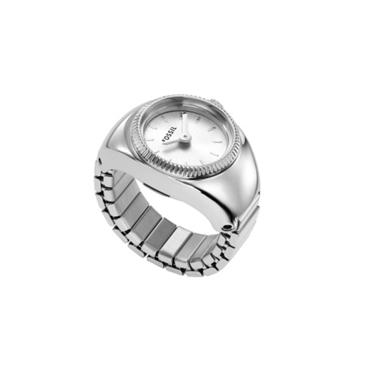 Fossil Watch Ring Two Hand Silver Stainless Steel - Medaid International