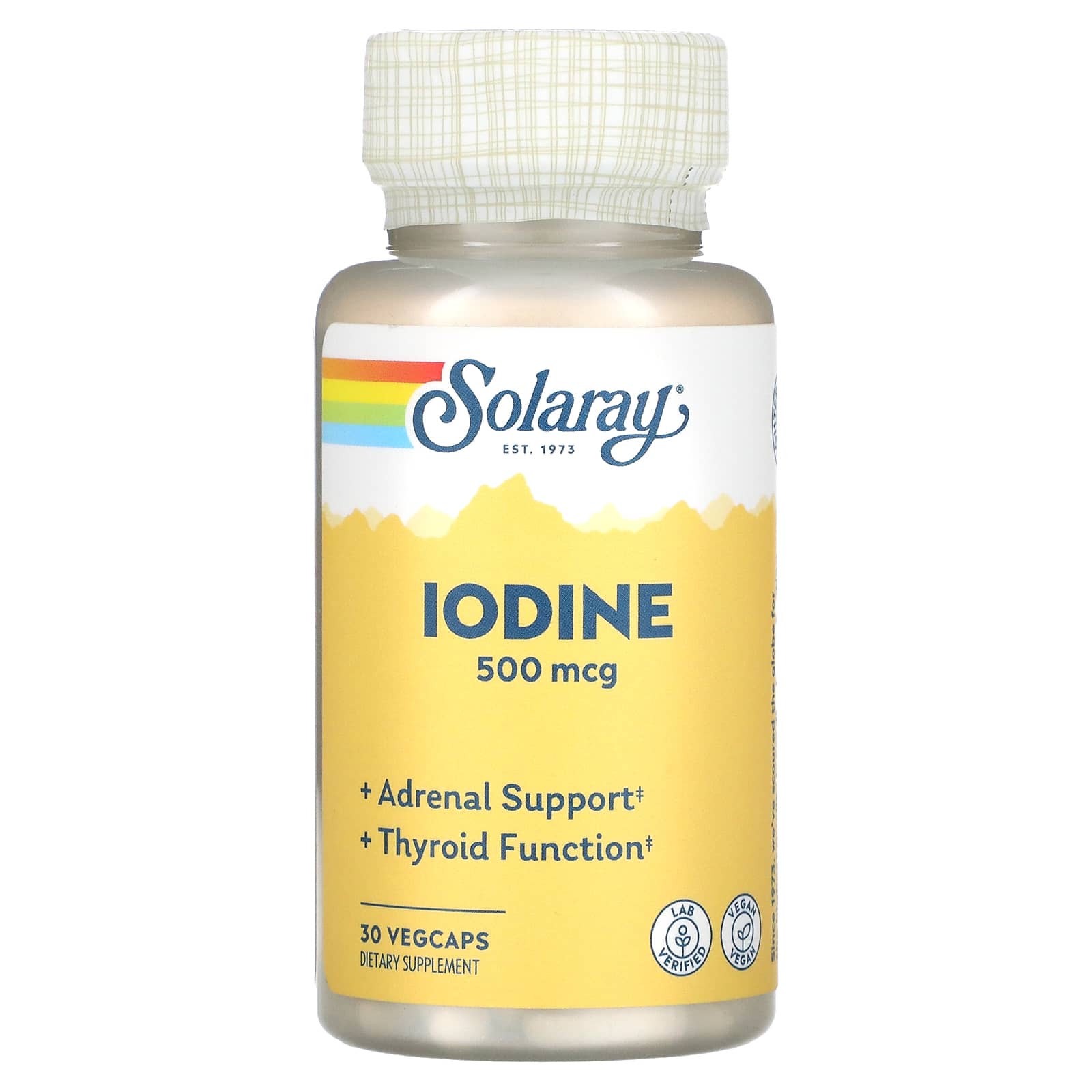 Solaray, Iodine, 500 mcg, 30 VegCaps - Medaid International