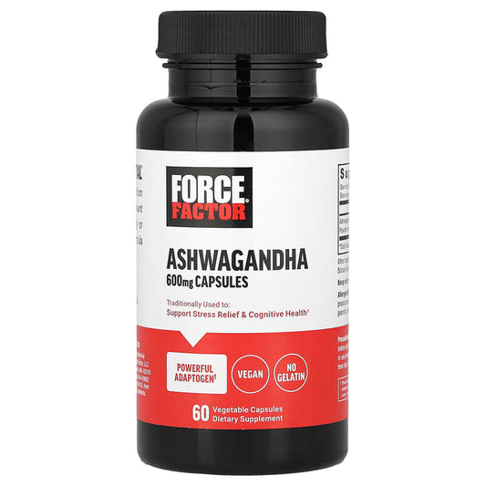Force Factor, Ashwagandha , 600 mg , 60 Vegetable Capsules - Medaid International