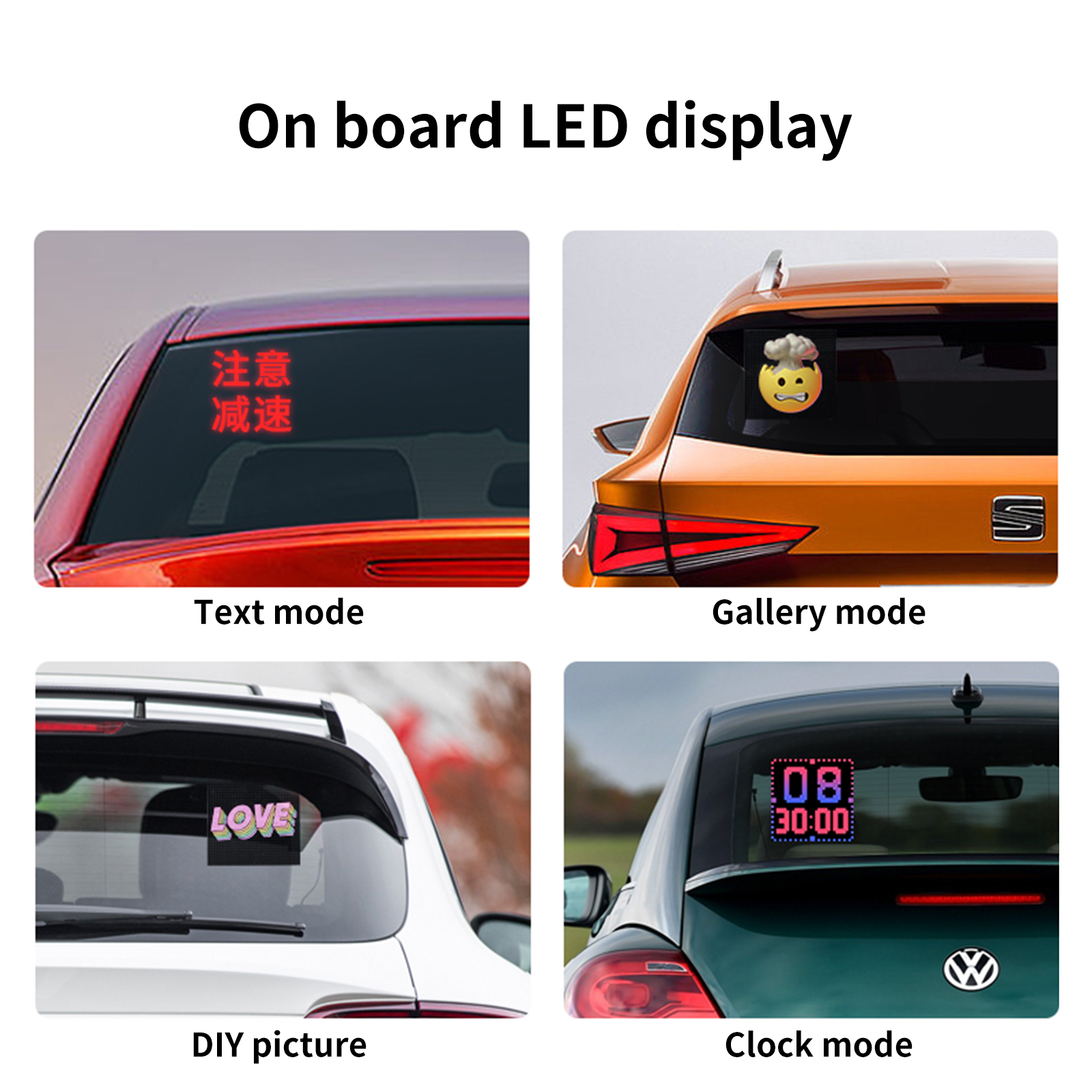Car LED Smart Screen APP Control Full Color LED Screen Panel - Medaid International