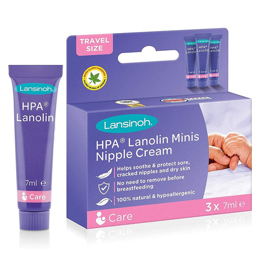 HPA Lanolin Nipple­ Cream 3 x 7ml - Medaid