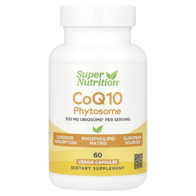 Super Nutrition, CoQ10 Phytosome, 300 mg, 60 Veggie Capsules - Medaid International