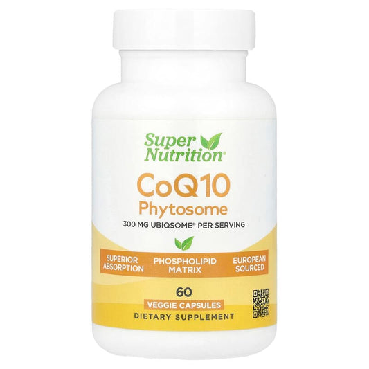Super Nutrition, CoQ10 Phytosome, 300 mg, 60 Veggie Capsules - Medaid International