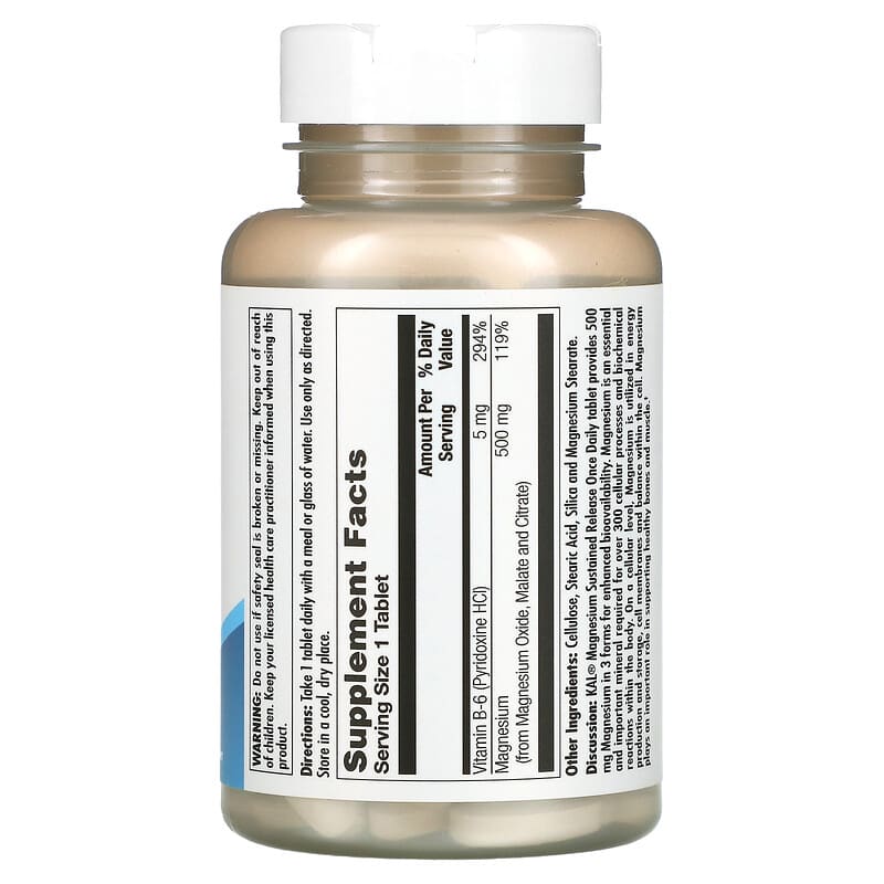 KAL, Magnesium Triple Source, 100 Tablets - Medaid International