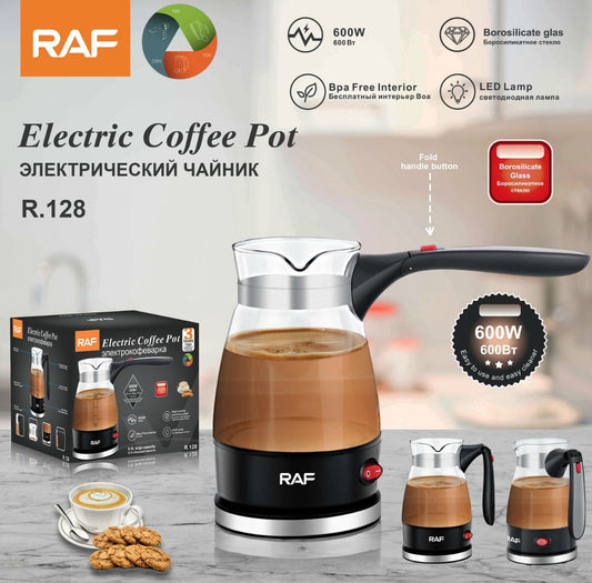 Raf Glass Coffee Pot Maker Heater Kettle 600W & 500ML R128 - Medaid International