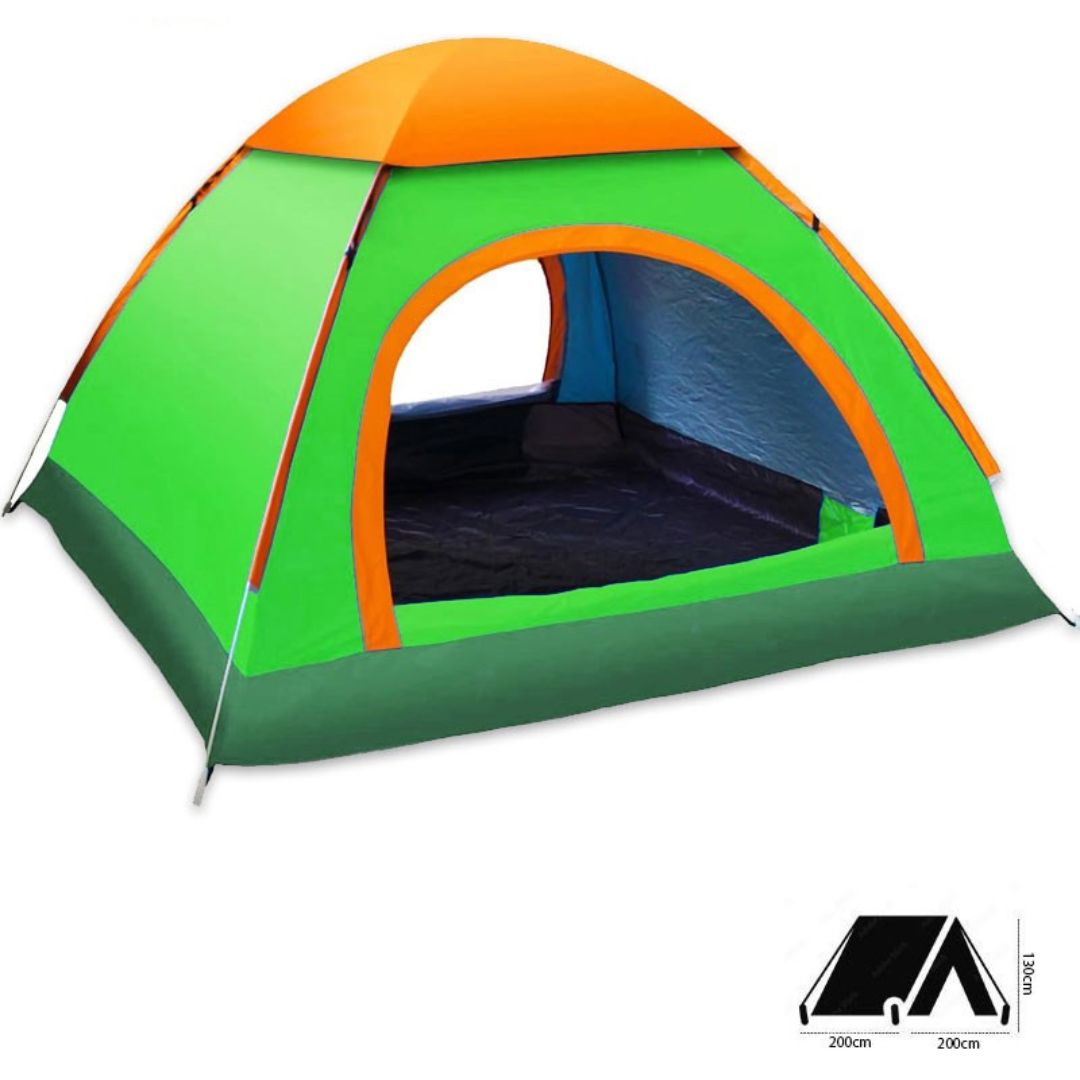 Automatic Pop-Up Tent ‚Äì Double Door, Single Layer, Waterproof & Windproof for Outdoor Camping with Carry Bag ‚Äì Green - Medaid International
